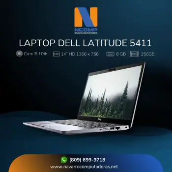 Laptop dell latitude 5411 core i5 de 10ma generacion memoria 16gb ssd2