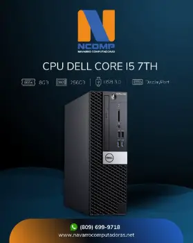 Cpu dell 7050 core i5 de 7ma gen memoria 8gb ddr4 ssd 256gb