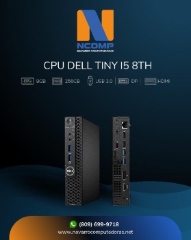 Cpu dell tiny 3060 core i5 de 8va gen memoria 8gb ssd256gb