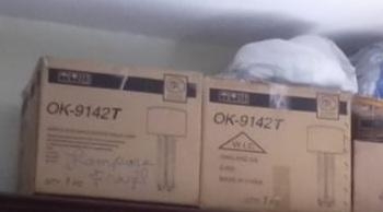 Set de 2 lamparas de mesa grandes en su caja  nuevas 