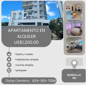 Apartamento amueblado en alquiler  serralle