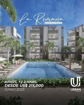 Apartamentos de 1 y 2 habitaciones en playa nueva romana