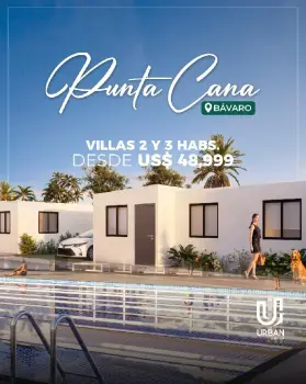 Casas de 2  3 habitaciones en bavaro punta cana