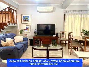 Casa de 2 niveles en el centro del dn y  con 391.80mts en total de sol