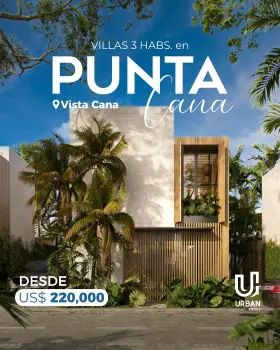 Villas de 3 habitaciones en punta cana