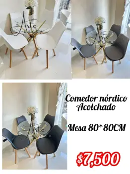 Comedor nordico acolchado