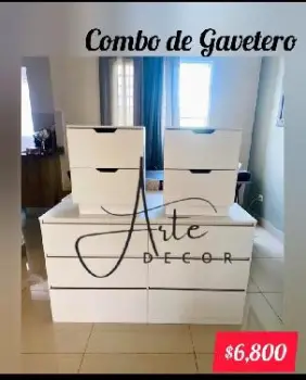 Combo gavetero color blanco
