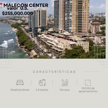 Vendo apartamentos malecón center en santo dómino