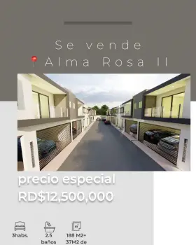 Vendo villas bonaire ubicado en alma rosa i santo domingo este