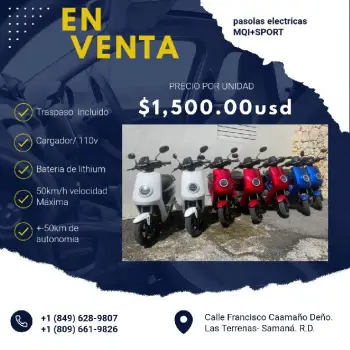 Ventas de pasolas eléctrica  en samaná