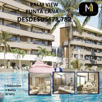 Vendo apartamento en el residencial palm view en punta cana