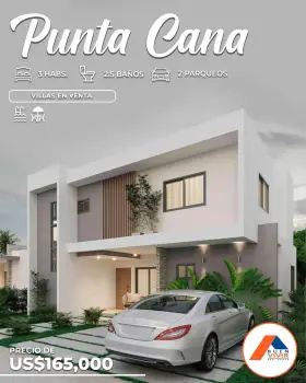 Hermosa villa dentro de exclusivo complejo de punta cana