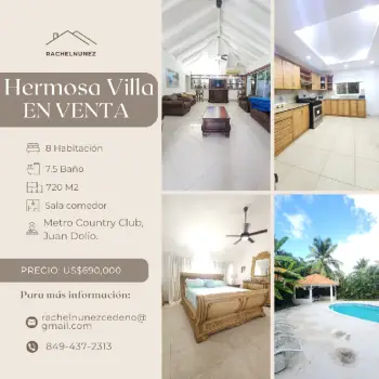 Villa de 7 habitaciones en venta en juan dolio.