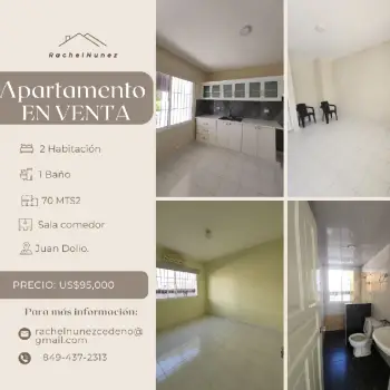 Apartamento de 2 habitaciones en venta en juan dolio.