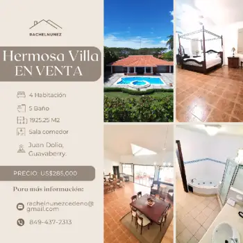 Villa de 4 habitaciones en venta en juan dolio.