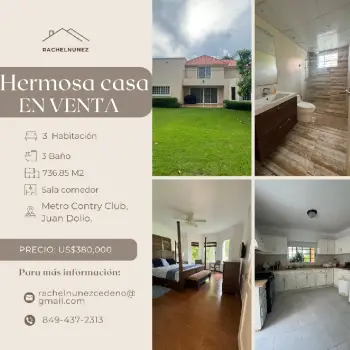 Villa de 3 habitaciones en venta en juan dolio.