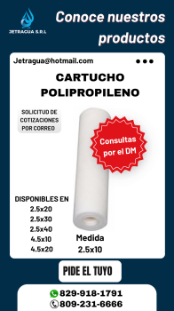 Cartucho de polipropileno