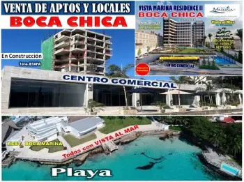 Proyecto aptos frente al mar en boca chica a pasos de los principales