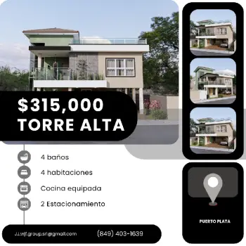 Exclusiva casa moderna en puerto plata