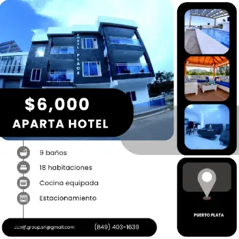 Rentó aparta hotel en puerto plata
