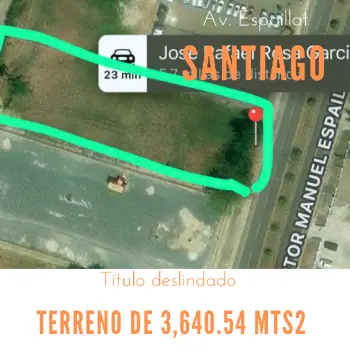 Terreno de 3640.54 mts2 para uso comercial en santiago
