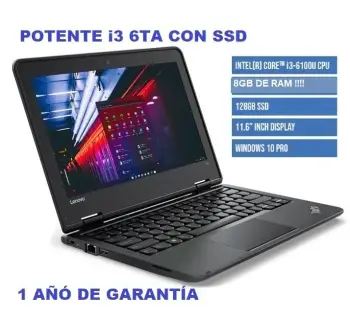 Laptop lenovo thinkpad 11e 11.6 pg i3 6ta 128 ssd y 8gb ram 9000
