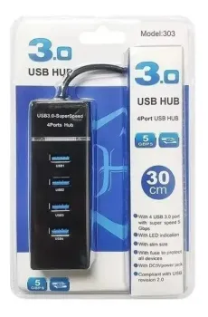 Hub usb tipo c 4 puertos adaptador convertidor usb