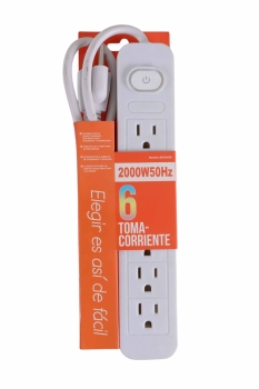 Regletatoma corriente 6 puertos