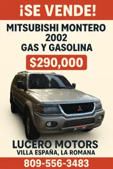 Mitsubishi montero 2002. gas y gasolina en la romana