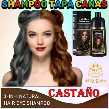 Shampoo cubre canas castaÑo / shampoo tapa canas / shampoo tinte / cha