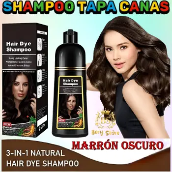 Shampoo cubre canas marron oscuro/ shampoo tapa canas / shampoo tinte