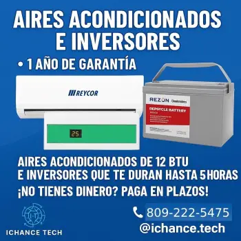Aires acondicionados e inversores  en santo domingo norte