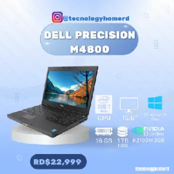 Laptop dell precision m4800 intel core i7-4810mq de 4 generación nvidi