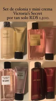 Set de mini crema y colonia fine fragance victorias secret