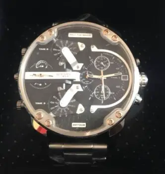 Diesel reloj plateado mr. daddy 2.0 de cuarzo y acero inoxidable con c