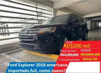 Ford explorer 2018 recien importado!!!