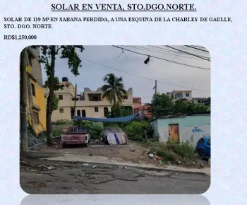 Vendo solar de oportunidad sabana perdida sto. dgo. norte.