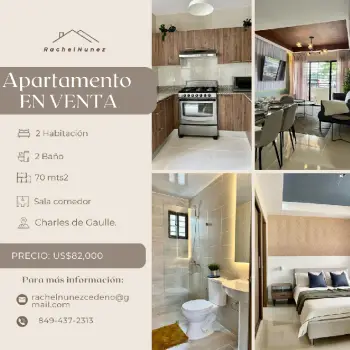 Apartamentos en venta en la charles de gaulle.