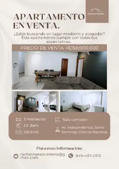 Apartamento en venta en la av. independencia.
