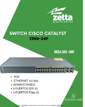 Switch cisco catalyst 2960-24p