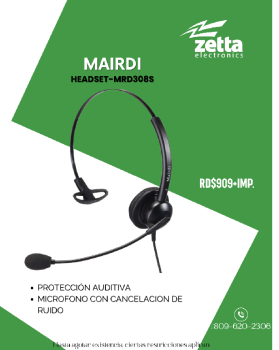 TelÉfono mairdi headset-mrd308s