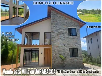 Vendo hermosa villa 2 niveles  en fase de terminación en jarabacoa 770