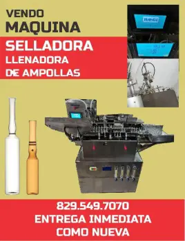 Maquina llenadora y selladora de ampollas