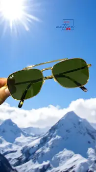 Lente rayban new caravan dorado cristal clásico