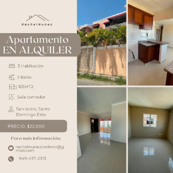 Alquiler de inmueble en san isidro.
