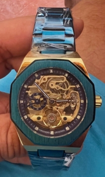 Reloj forsining diseño transparente resistente rayaduras
