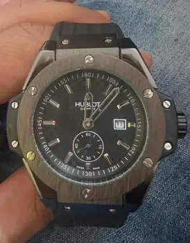 Reloj hublot big bang cuarzo pulsera silicona ajustable.