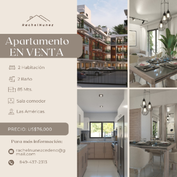 Apartamento en venta en las americas.