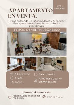Apartamento en venta en alma rosa i.