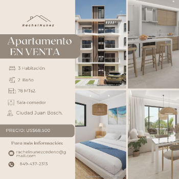 Apartamento en venta en la ciudad juan bosch.